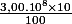 \frac{3,00.10^8 \times 10}{100}